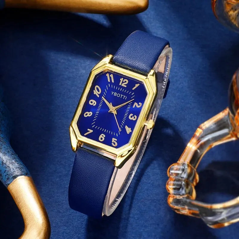 Mode de luxe Carré Femmes Montres Marque Dames Quartz Montre