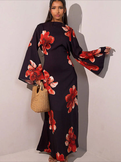 Abaya Robe de soirée imprimée Jalabiya dubaï Caftan