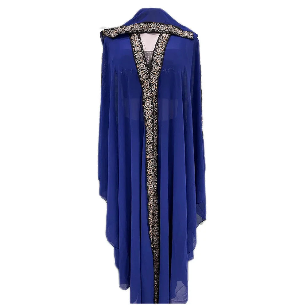 Abaya marocain caftan dubaï robe Maxi à capuche manches chauve-souris