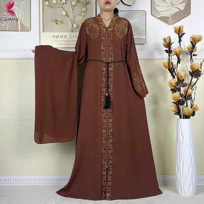 Nouveau Abayas pour femmes Robe à manches longues dubaï