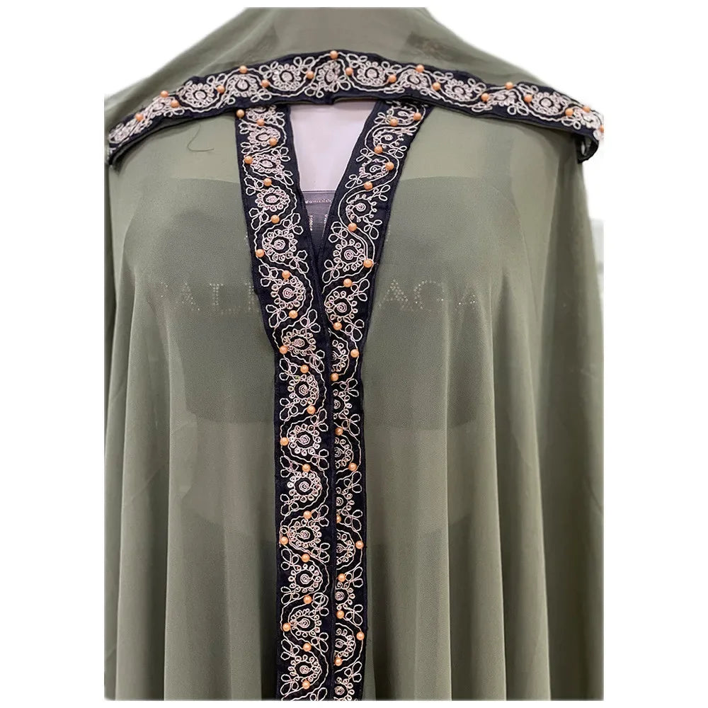 Abaya marocain caftan dubaï robe Maxi à capuche manches chauve-souris