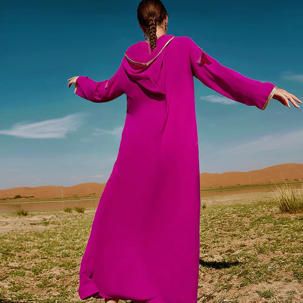 Luxe dubaï Abaya diamants caftan Jalabiya
