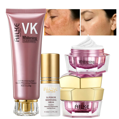 AILKE Ensemble de soins éclaircissants pour tous les types de peau, blanchissant