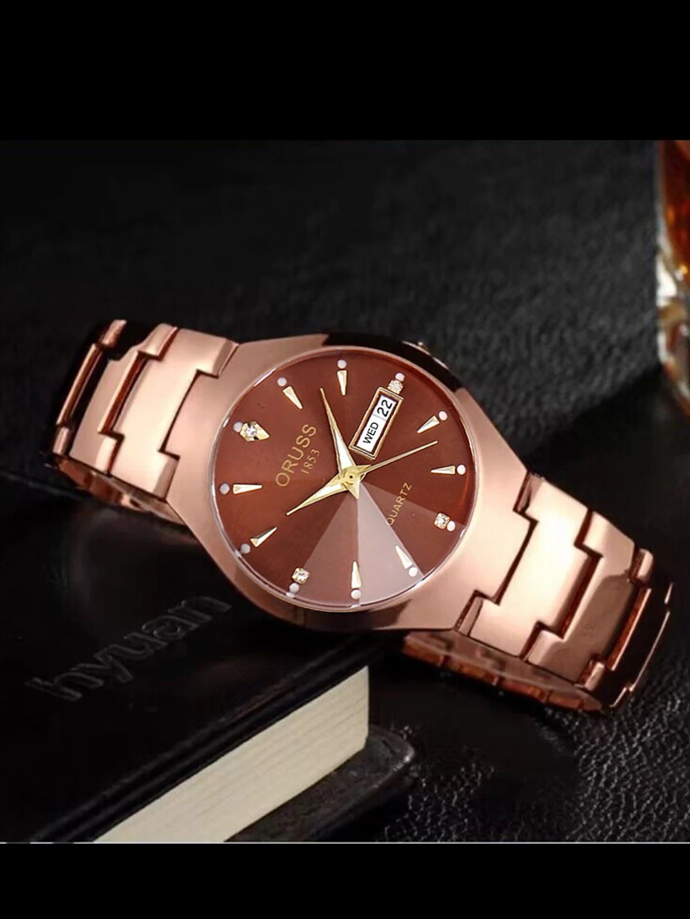 ORUSS-Montre de couple étanche pour hommes et femmes, quartz