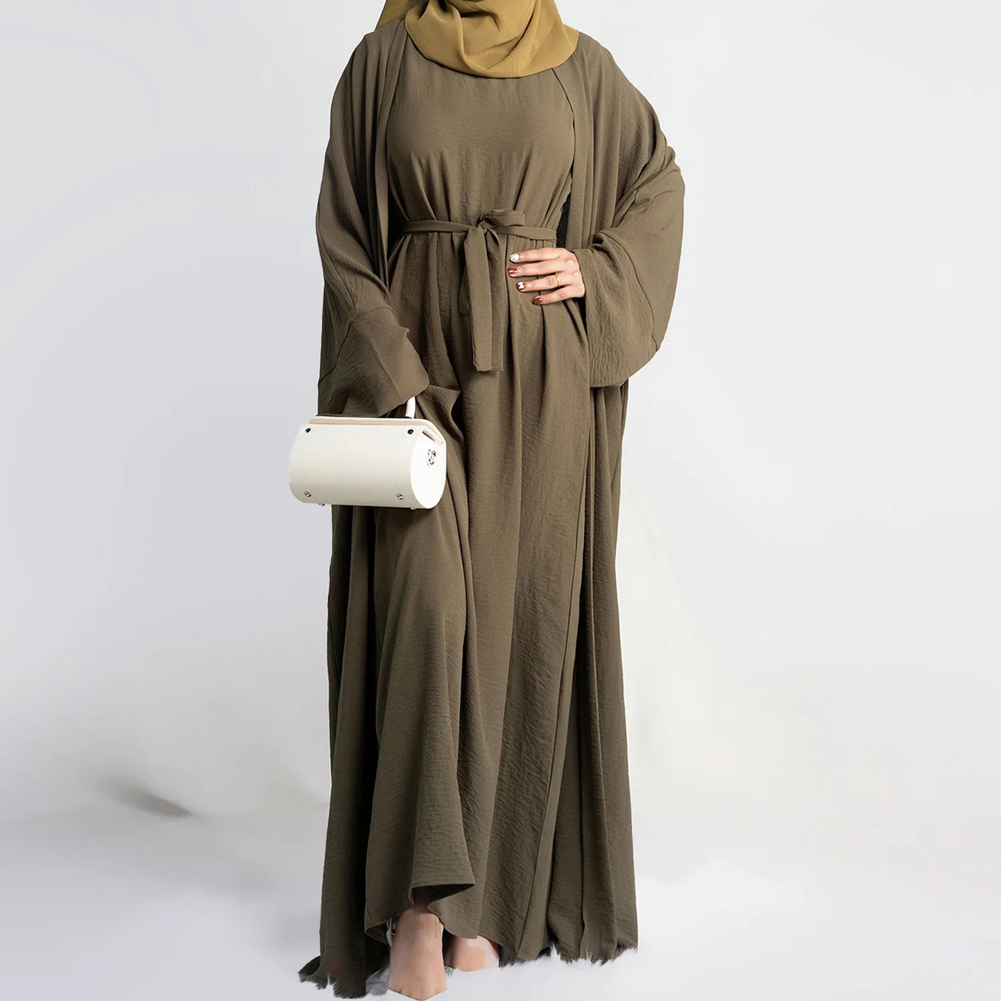 Ensemble de luxe pour femmes, Abaya ouverte, Kaftan, Dubaï, Turquie