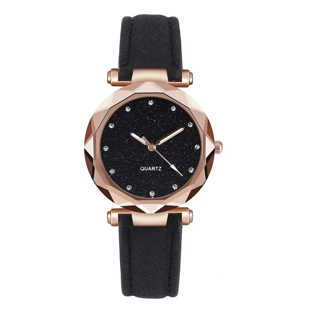 Montre-bracelet ciel étoilé avec biscuits pour femme
