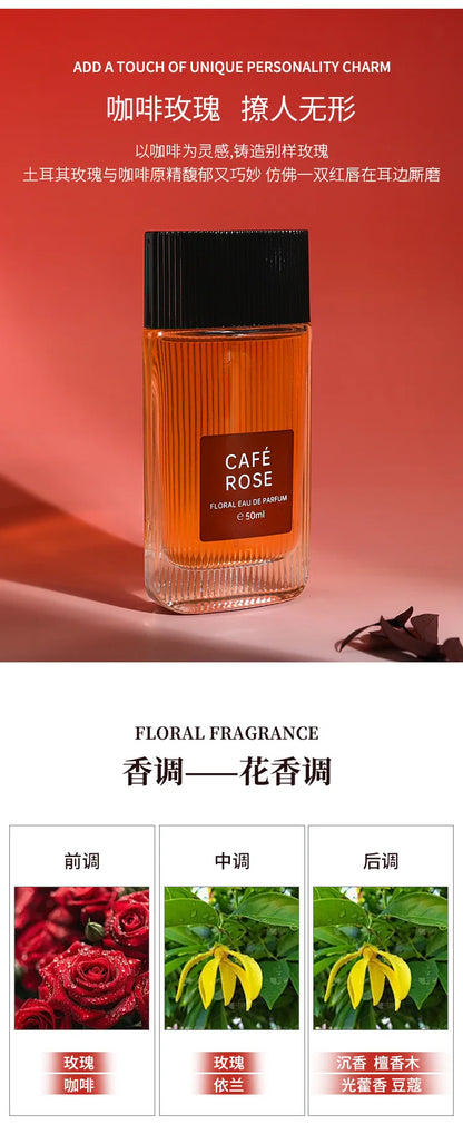 Parfum longue durée pour femmes, rose café, niche légère et luxueuse