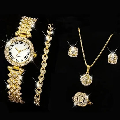 6 pièces ensemble femmes Montre horloge cadran romain marque de luxe Design