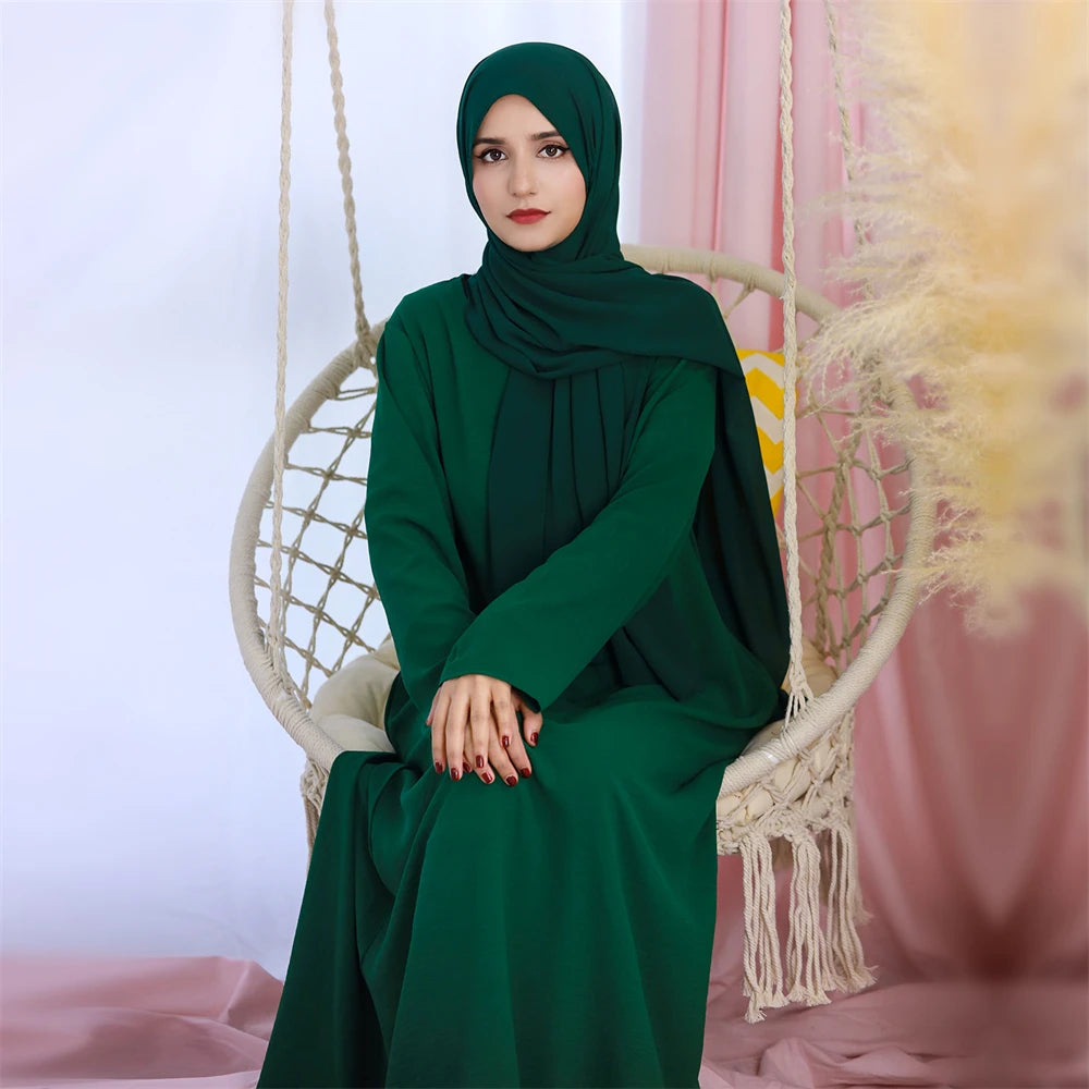Robe de prière musulmane en lin pour femmes