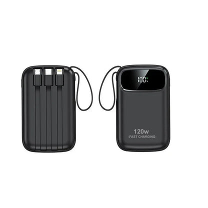 Batterie externe à charge super rapide 120W, nouvelle batterie externe de grande capacité 20000mAh avec câble