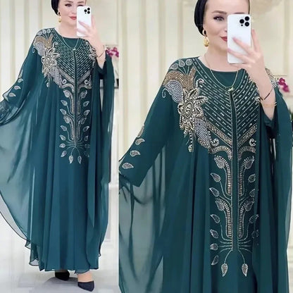 Abayas de Luxe en Mousseline de Soie pour Femme, Boubou, Caftan Marocain, Djellaba