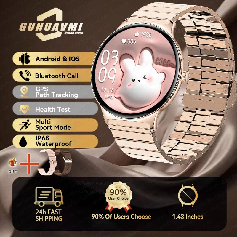2025 nouvelle montre intelligente pour les femmes cadeau 1.43 pouces