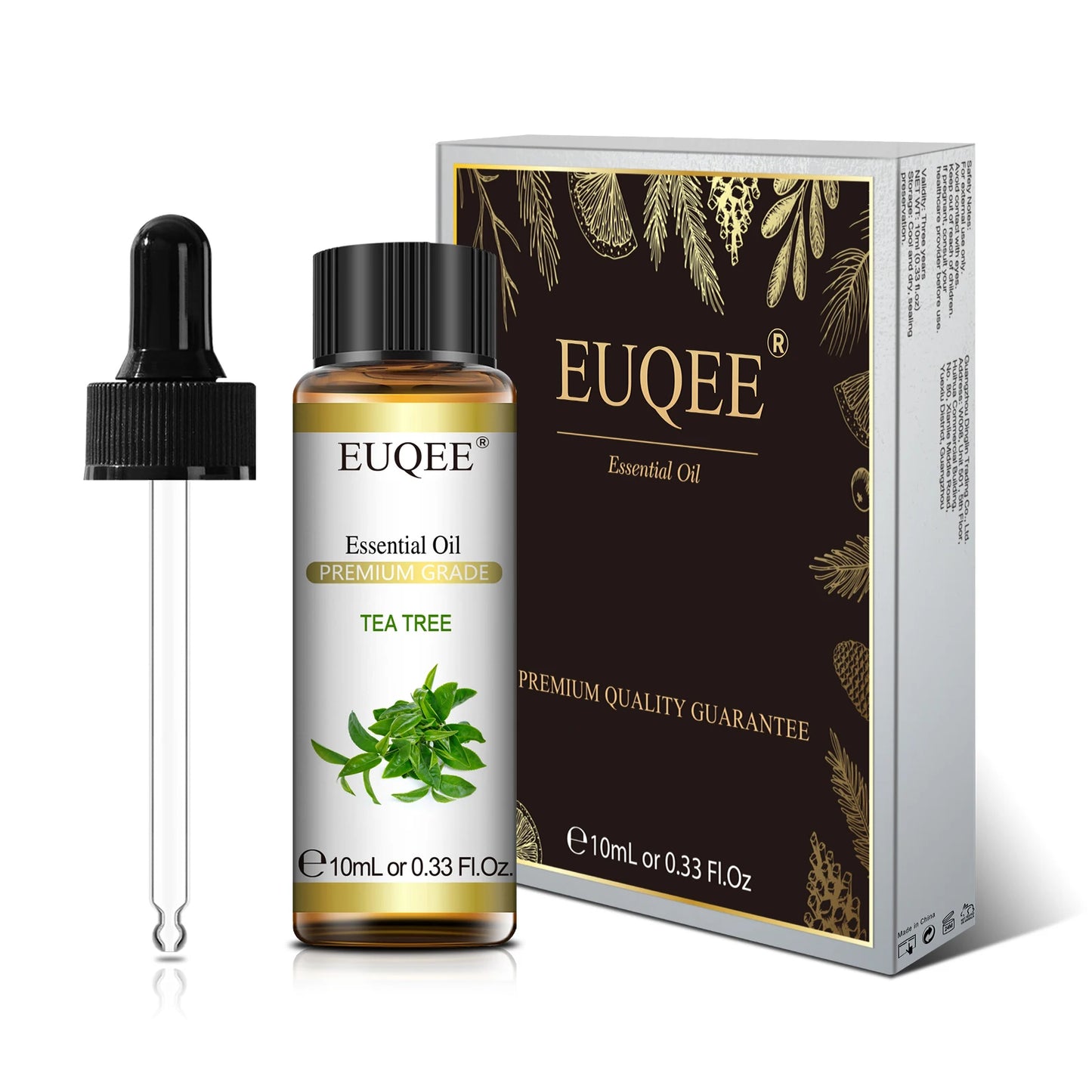 EUQEE-Huile essentielle naturelle pure, Lavande Jasmin Eucalyptus vanille parfum 10ml