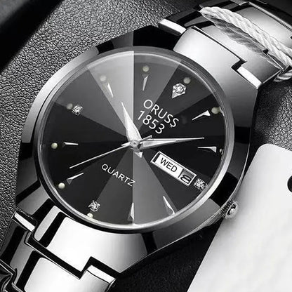 ORUSS-Montre de couple étanche pour hommes et femmes, quartz