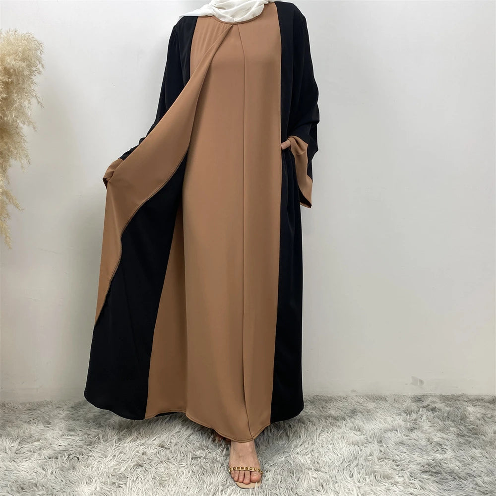 Abaya dubaï luxe épissage faux deux pièces caftan Marocain