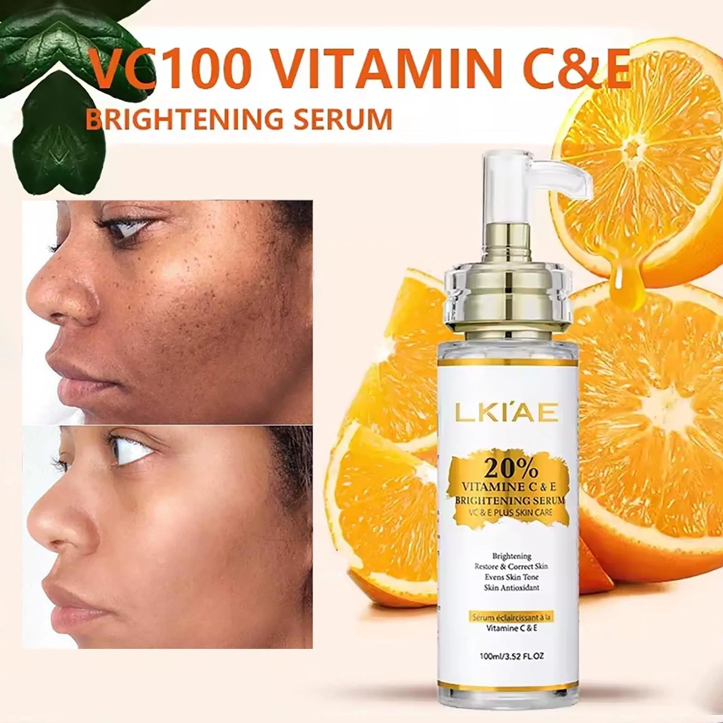 AILKE-Crème de soin de la peau à la vitamine C, sérum régénéré