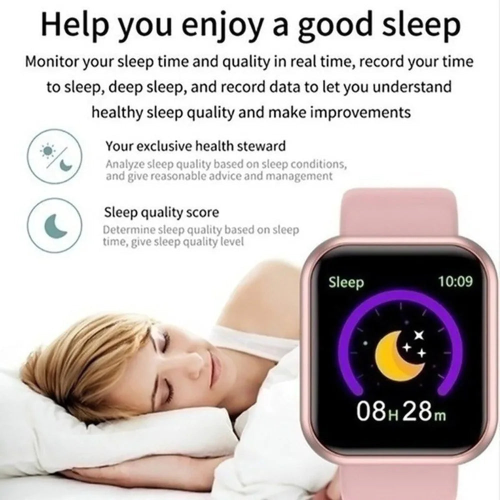 Montre-bracelet connectée pour hommes et femmes,