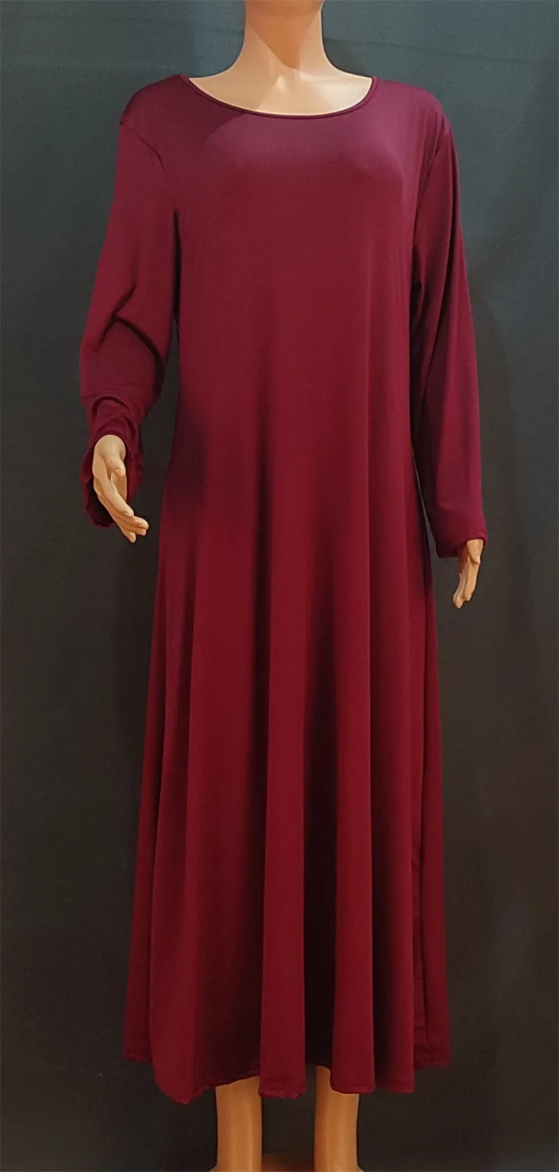 Abaya robes pour femmes col rond perles caftan