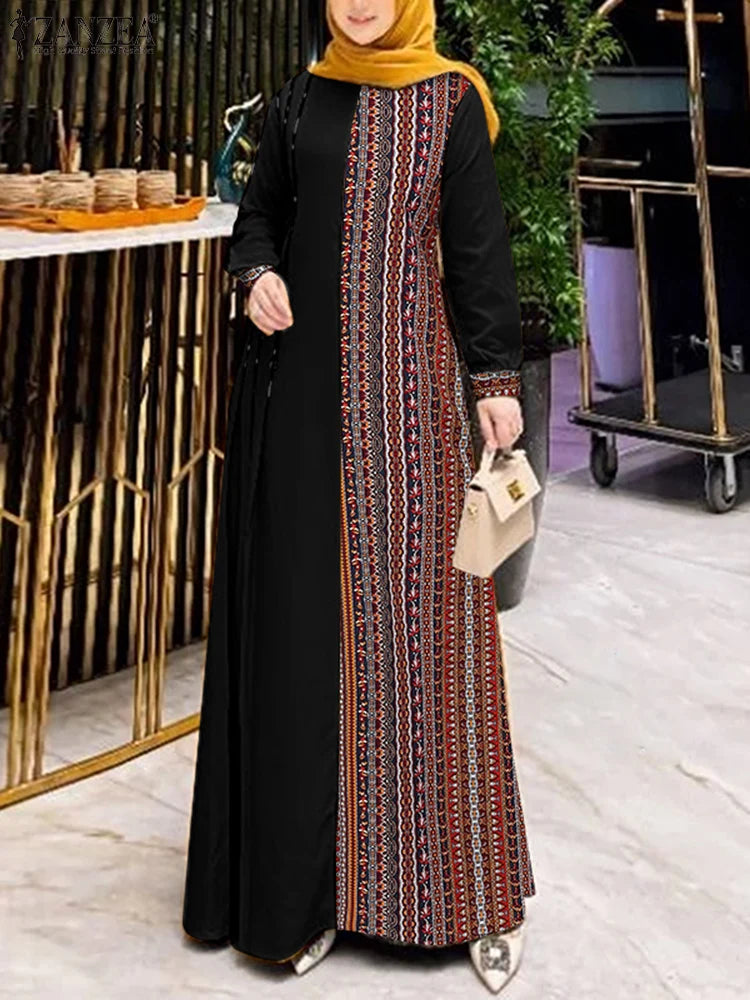 ZANZEA-Robe Maxi à Manches