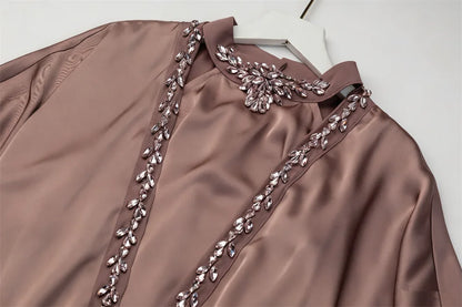 Abayas de luxe pour femmes, Cardigan Kimono en Satin