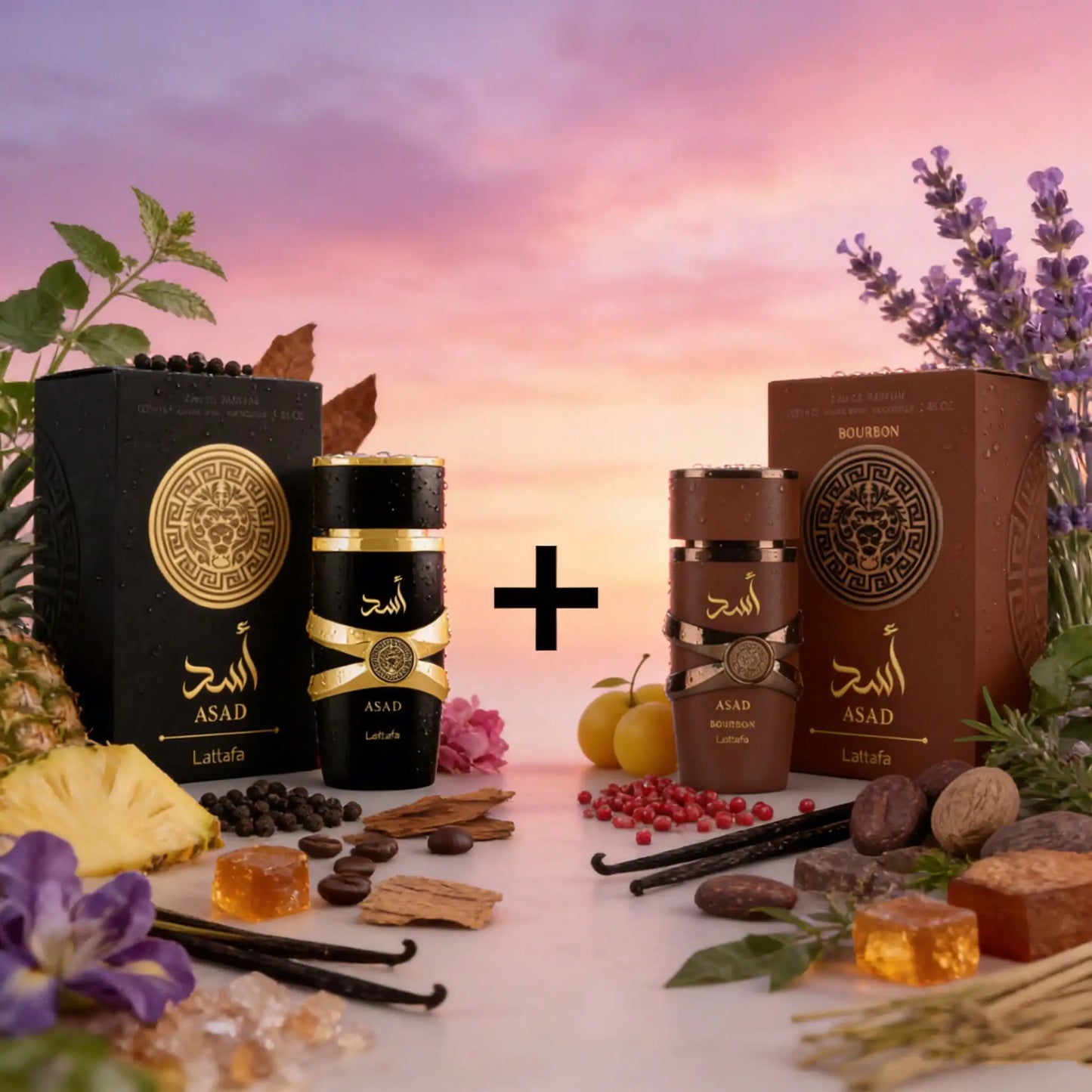 LATTAFA - ASAD COFFRET SET (ASAD 100ML // BOURBON 100ML)