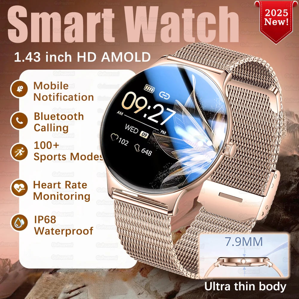 2025 nouvelle montre intelligente pour les femmes cadeau 1.43 pouces