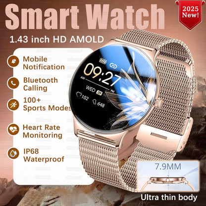 2025 nouvelle montre intelligente pour les femmes cadeau 1.43 pouces