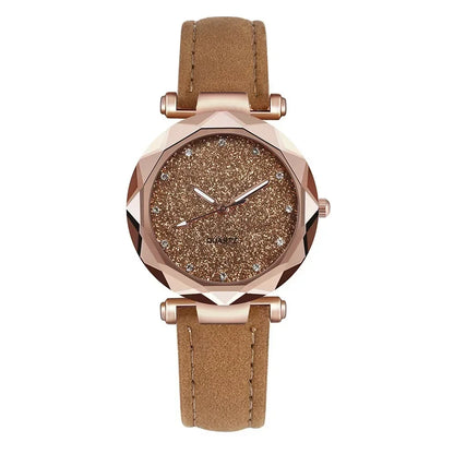 Montre-bracelet ciel étoilé avec biscuits pour femme