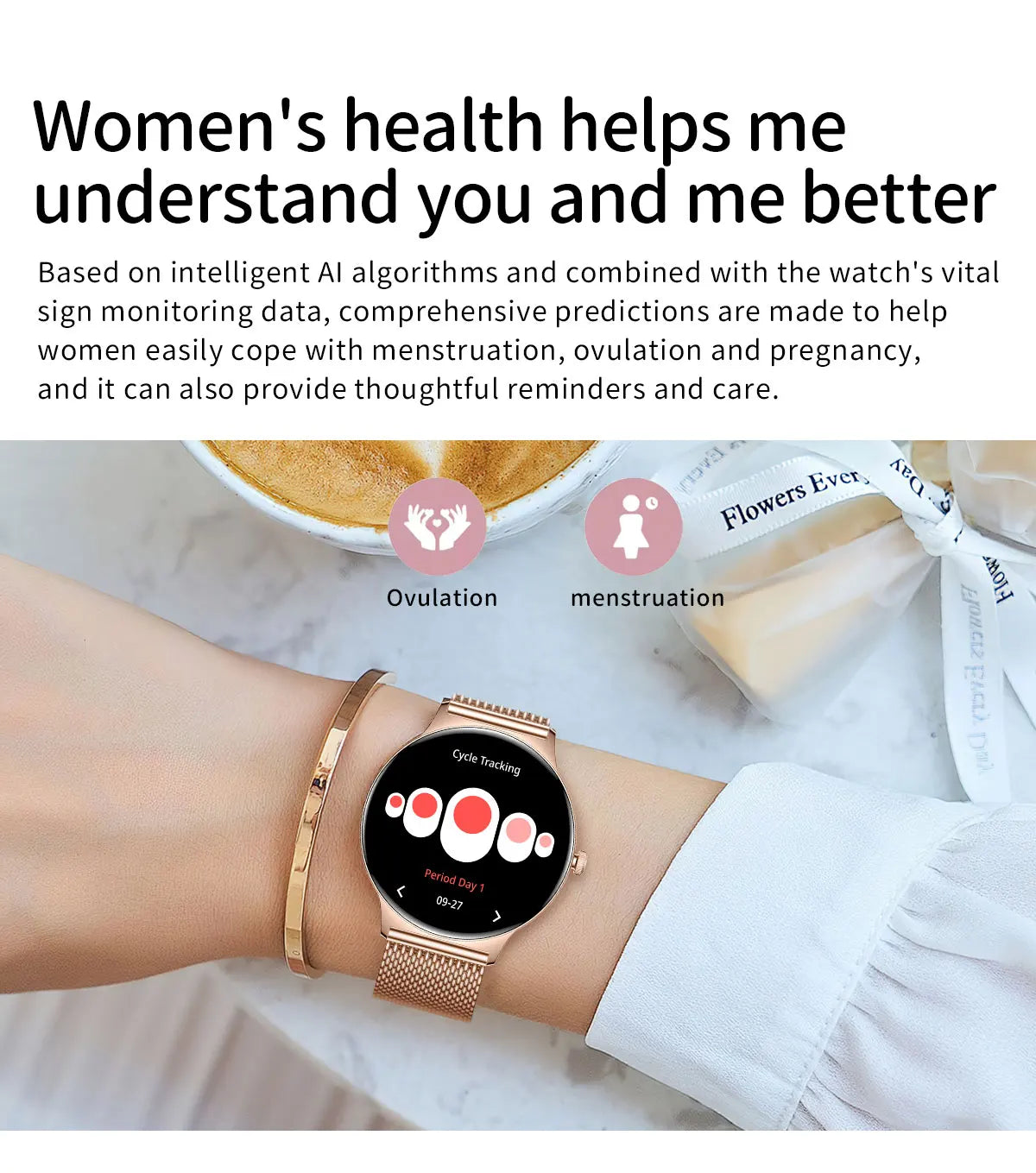 2025 nouvelle montre intelligente pour les femmes cadeau 1.43 pouces