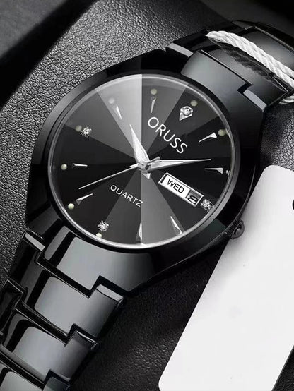 ORUSS-Montre de couple étanche pour hommes et femmes, quartz