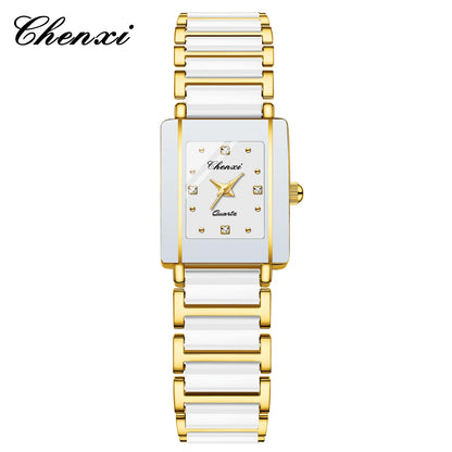 CHENXI 104A Top marque de luxe Couple montre hommes et femmes Imitation bracelet en céramique exquise Date montres relojes para damas