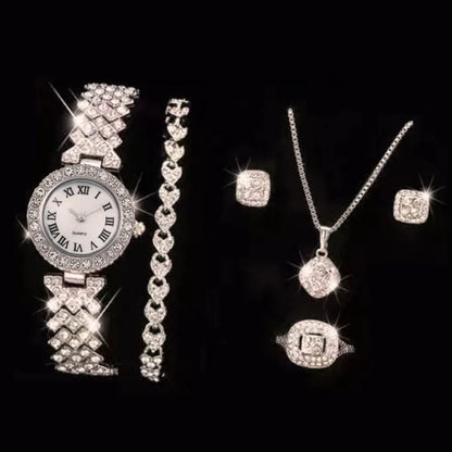 6 pièces ensemble femmes Montre horloge cadran romain marque de luxe Design