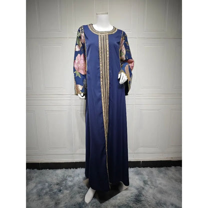 Robe Abaya élégante de Dubaï pour femmes, robe longue brodée pour femmes