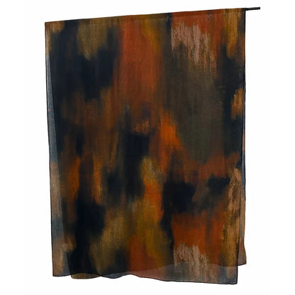 Écharpe en marbre Hijab imprimé aquarelle, Protection solaire douce et respirante