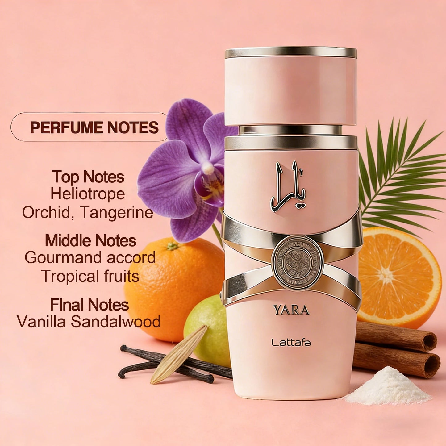 Lattafa-Yara Eau de Parfum pour femme, musc à la vanille sucrée, 100 ml