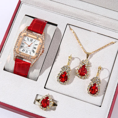 Montre-bracelet analogique en cuir pour femme, simple et décontractée,
