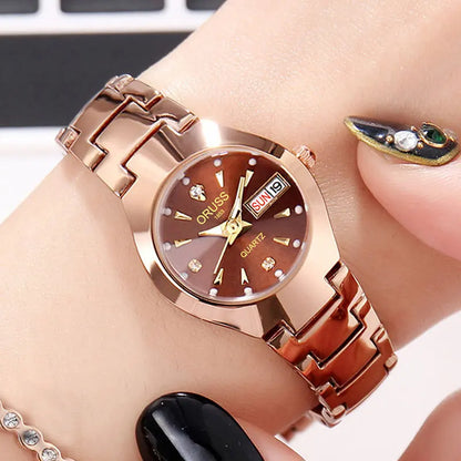 ORUSS-Montre de couple étanche pour hommes et femmes, quartz