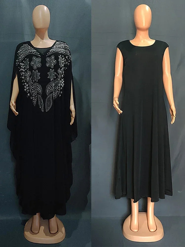Abayas de Luxe en Mousseline de Soie pour Femme, Boubou, Caftan Marocain, Djellaba