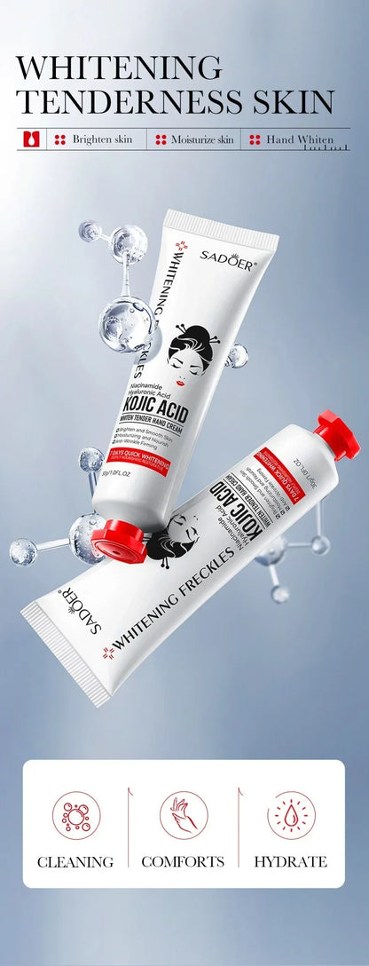 Crème pour les mains Anti-rides à l'acide kojique