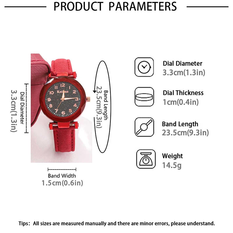 Montre-bracelet analogique en cuir pour femme, simple et décontractée,
