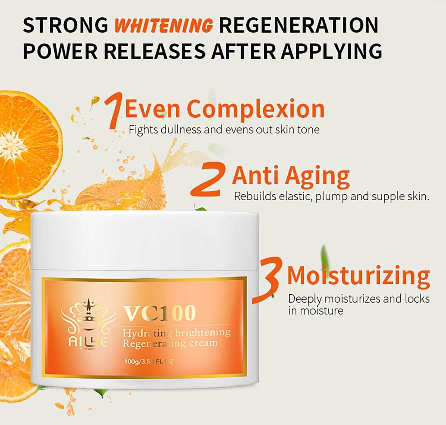 AILKE Ensemble 4 en 1 blanchissant à la vitamine C, peau lisse