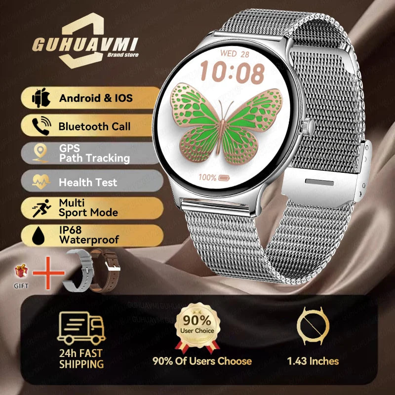 2025 nouvelle montre intelligente pour les femmes cadeau 1.43 pouces
