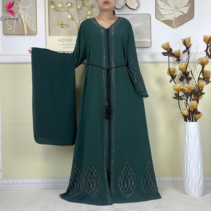Nouveau Abayas pour femmes Robe à manches longues dubaï